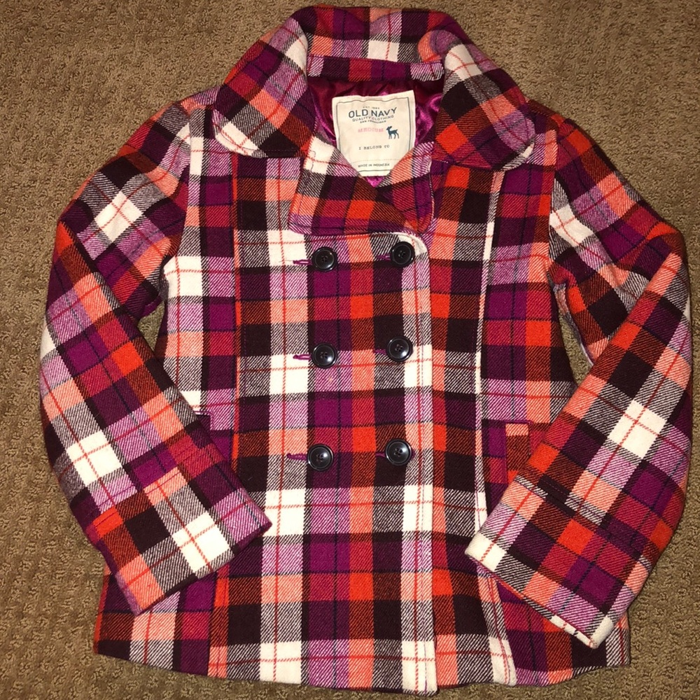 Girls wool pea coat jacket